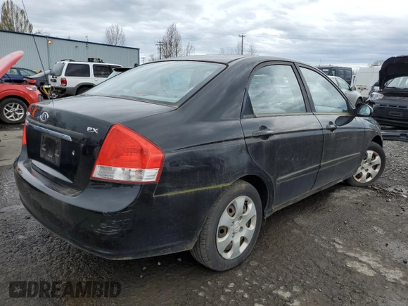 2009 Kia Spectra EX with VIN KNAFE222295664027, listed as a Copart auction lot 50788635 with 118,563 mi miles and Clean title. Bid and sale history available at DreamBid. Image 3.
