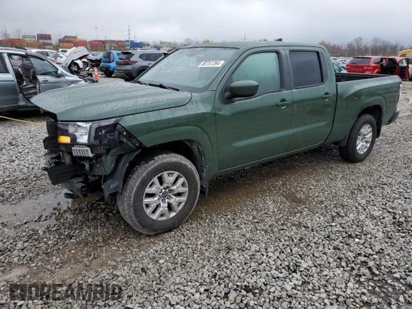 2022 Nissan Frontier SV with VIN 1N6ED1FK7NN603138, listed as a Copart auction lot 80751284 with 76,547 mi miles and Salvage Title. Bid and sale history available at carsss.com. Image 1.