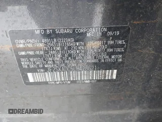 2020 Subaru Forester with VIN JF2SKADC5LH428621, listed as a IAAI auction lot 42303067 with 58,223 mi miles and . Bid and sale history available at DreamBid. Image 9.