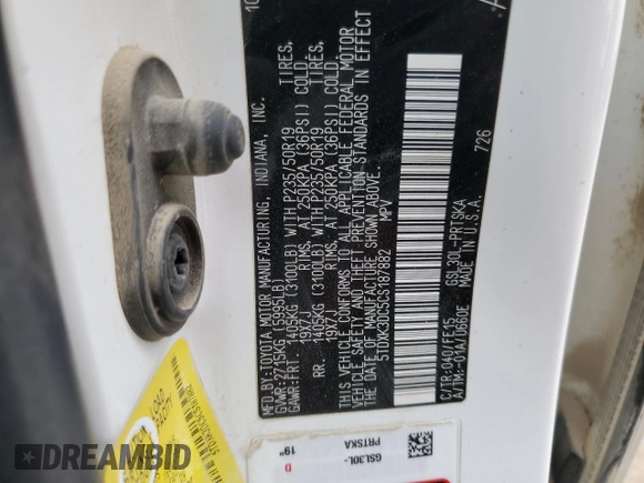 2012 Toyota Sienna SE with VIN 5TDXK3DC5CS187882, listed as a Copart auction lot 47955425 with 289,654 mi miles and Salvage Title. Bid and sale history available at carsss.com. Image 13.