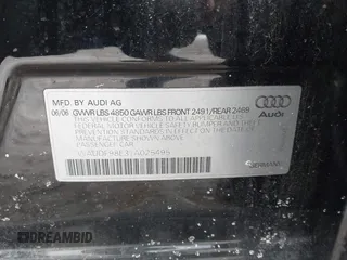 2007 Audi A4 2.0T with VIN WAUDF98E37A025495, listed as a IAAI auction lot 41636086 with 182,248 mi miles. Bid and sale history available at carsss.com. Image 9.