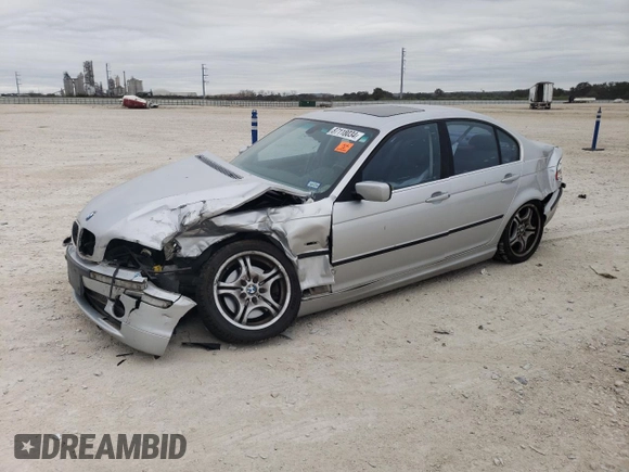 2001 BMW 3 Series 330i with VIN WBAAV53481FT00303, listed as a Copart auction lot 87118034 with 0 mi miles and Salvage Title. Bid and sale history available at carsss.com. Image 1.