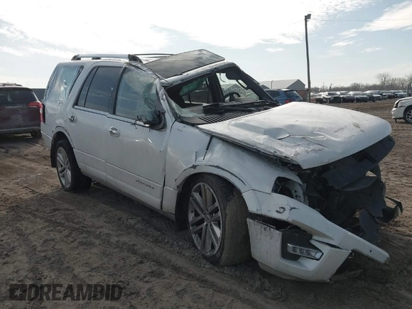 2016 Ford Expedition Platinum with VIN 1FMJU1MT1GEF10501, listed as a IAAI auction lot 41706827 with Not provided miles and . Bid and sale history available at DreamBid. Image 1.