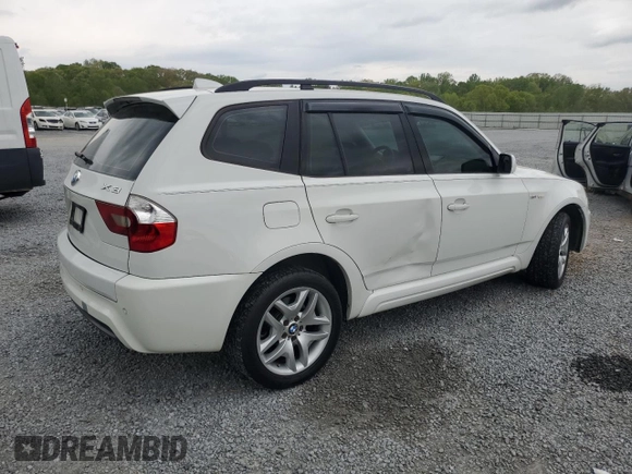 2006 BMW X3 3.0i with VIN WBXPA93486WG81891, listed as a Copart auction lot 52623155 with 217,793 mi miles and Salvage Title. Bid and sale history available at carsss.com. Image 3.