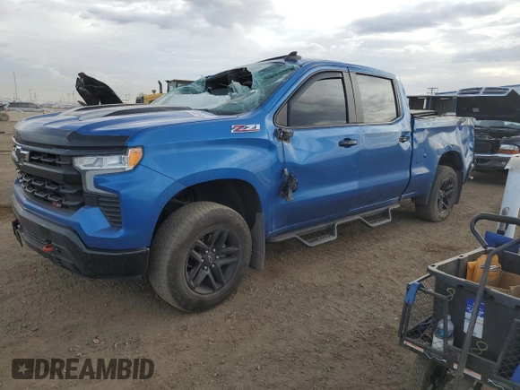 2022 Chevrolet Silverado 1500 LT Trail Boss with VIN 3GCUDFED3NG547626, listed as a Copart auction lot 51004645 with 51,555 mi miles and Salvage Title. Bid and sale history available at DreamBid. Image 1.