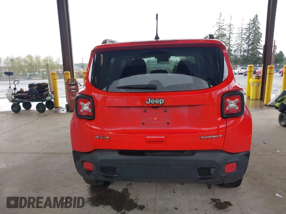2018 Jeep Renegade Sport with VIN ZACCJBAB2JPH73148, listed as a IAAI auction lot 41991959 with 102,491 mi miles and . Bid and sale history available at DreamBid. Image 16.
