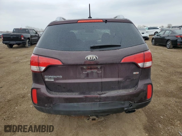2014 Kia Sorento LX with VIN 5XYKT4A75EG458041, listed as a Copart auction lot 50915535 with 163,789 mi miles and Salvage Title. Bid and sale history available at carsss.com. Image 6.
