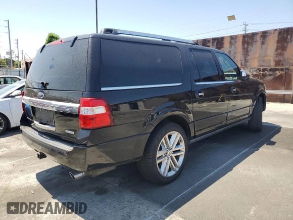 2017 Ford Expedition Max Platinum with VIN 1FMJK1MT3HEA37157, listed as a Copart auction lot 57673355 with 88,180 mi miles and Salvage title. Bid and sale history available at DreamBid. Image 3.