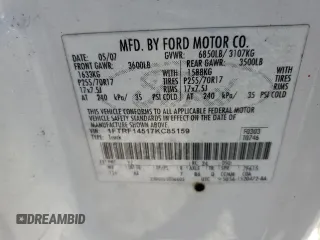 2007 Ford F-150 XL with VIN 1FTRF14517KC85159, listed as a Copart auction lot 83807384 with 178,898 mi miles and Salvage title. Bid and sale history available at DreamBid. Image 14.