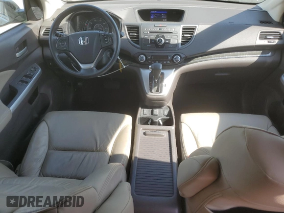 2012 Honda CR-V EX-L with VIN 2HKRM4H74CH608390, listed as a Copart auction lot 54158905 with 114,495 mi miles and Salvage Title. Bid and sale history available at DreamBid. Image 8.