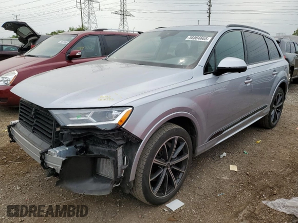 2022 Audi Q7 Premium Plus with VIN WA1LXBF71ND006313, listed as a Copart auction lot 58564665 with 35,938 mi miles and Salvage title. Bid and sale history available at DreamBid. Image 1.