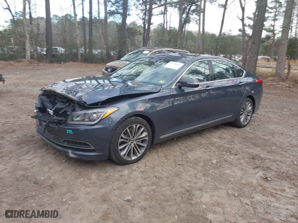 2017 Genesis G80 3.8L with VIN KMHGN4JE9HU168396, listed as a IAAI auction lot 41248466 with 108,708 mi miles. Bid and sale history available at carsss.com. Image 17.