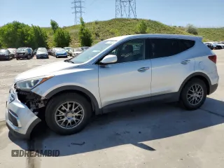 2018 Hyundai Santa Fe 2.4L with VIN 5XYZTDLB7JG548172, listed as a Copart auction lot 61970955 with 92,564 mi miles and Salvage title. Bid and sale history available at DreamBid. Image 1.