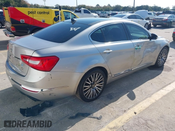 2014 Kia Cadenza Premium with VIN KNALN4D75E5121692, listed as a IAAI auction lot 41332055 with 146,618 mi miles. Bid and sale history available at carsss.com. Image 4.