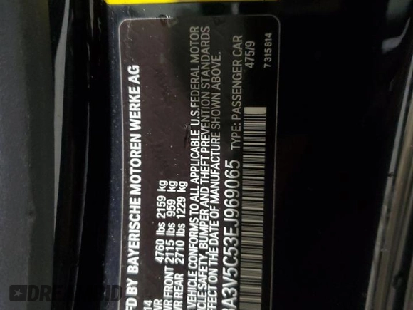 2014 BMW 4 Series 428i с VIN WBA3V5C53EJ969065, выставлен на аукционе Copart как лот 86507654 с пробегом 96 119 миль миль и Списание • Salvage title. История ставок и продаж доступна на DreamBid. Изображение 13.