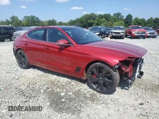 2022 Genesis G70 3.3T with VIN KMTG54TE0NU103418, listed as a Copart auction lot 61024094 with 7,750 mi miles and Salvage Title. Bid and sale history available at carsss.com. Image 4.
