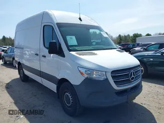 2019 Mercedes-Benz Sprinter Cargo with VIN WD3PF0CD4KT003734, listed as a IAAI auction lot 41992890 with 68,378 mi miles. Bid and sale history available at carsss.com. Image 1.