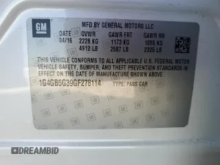 2016 Buick LaCrosse Leather with VIN 1G4GB5G39GF278114, listed as a Copart auction lot 49610425 with 64,823 mi miles and Salvage Title. Bid and sale history available at carsss.com. Image 12.