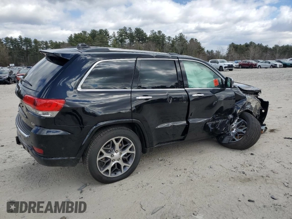2021 Jeep Grand Cherokee Overland with VIN 1C4RJFCG6MC582917, listed as a Copart auction lot 50389315 with 55,000 mi miles and Salvage title. Bid and sale history available at DreamBid. Image 3.