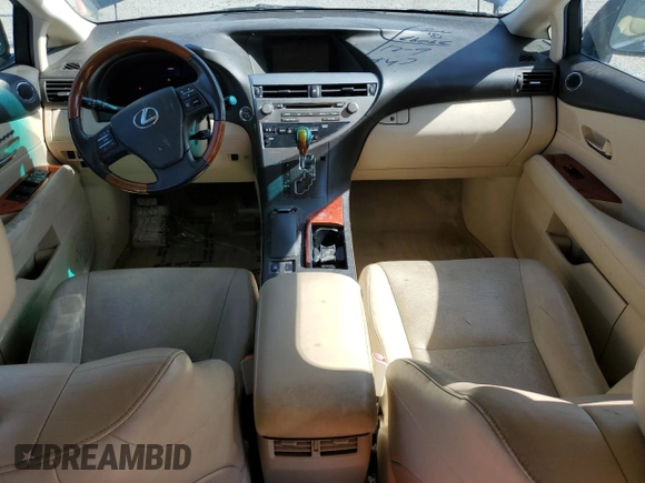 2010 Lexus RX 450h with VIN JTJZB1BA1A2400309, listed as a Copart auction lot 62584925 with 131,357 mi miles and Salvage title. Bid and sale history available at DreamBid. Image 8.