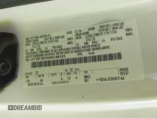 2017 Ford F-150 XL с VIN 1FTMF1EF0HKC48123, выставлен на аукционе IAAI как лот 42075954 с пробегом 69 466 миль миль и . История ставок и продаж доступна на DreamBid. Изображение 9.