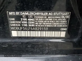 2006 Mercedes-Benz E 350 with VIN WDBUF56J76A829159, listed as a Copart auction lot 50423315 with 147,823 mi miles and Salvage Title. Bid and sale history available at DreamBid. Image 15.