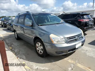 2009 Kia Sedona LX with VIN KNDMB233296314448, listed as a Copart auction lot 75161304 with 0 mi miles and Salvage Title. Bid and sale history available at carsss.com. Image 4.