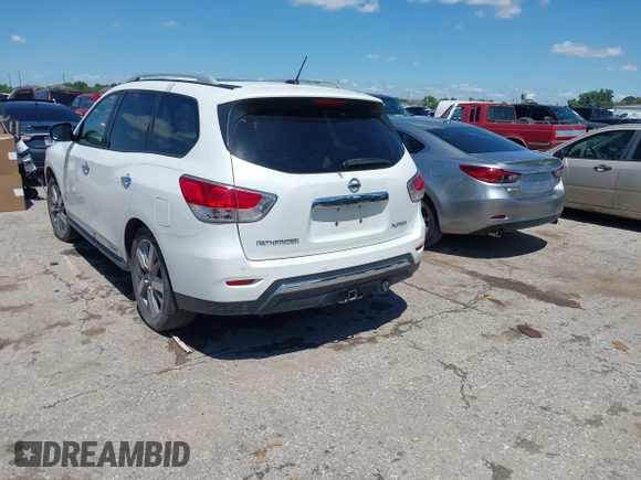 2014 Nissan Pathfinder S with VIN 5N1AR2MN9EC619516, listed as a IAAI auction lot 42199247 with 145,649 mi miles and . Bid and sale history available at DreamBid. Image 3.