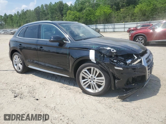 2018 Audi Q5 Premium Plus with VIN WA1BNAFY5J2182663, listed as a Copart auction lot 54220245 with 61,676 mi miles and Salvage Title. Bid and sale history available at DreamBid. Image 4.