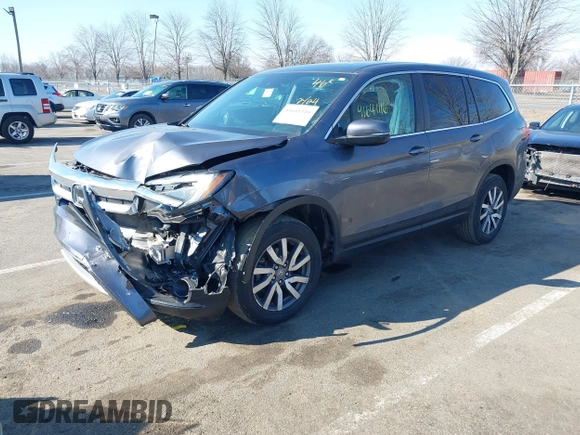 2021 Honda Pilot EX-L with VIN 5FNYF6H54MB028203, listed as a IAAI auction lot 41641116 with 46,755 mi miles and . Bid and sale history available at DreamBid. Image 17.