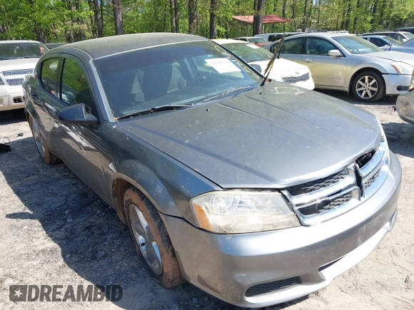 2013 Dodge Avenger SE with VIN 1C3CDZAB1DN658140, listed as a IAAI auction lot 41998306 with 215,548 mi miles. Bid and sale history available at carsss.com. Image 1.