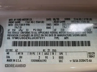 2020 Ford Escape Titanium Hybrid z VIN 1FMCU9DZXLUC07311, wystawiony jako Copart lot #48085815 z przebiegiem 50 472 mil mil oraz Szkoda całkowita • Salvage title. Historia ofert i sprzedaży dostępna na DreamBid. Obrazek 14.