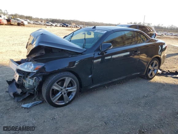 2012 Lexus IS 250C with VIN JTHFF2C23C2523859, listed as a Copart auction lot 86849934 with 221234 miles and Salvage Title. Bid and sale history available at carsss.com. Image 1.