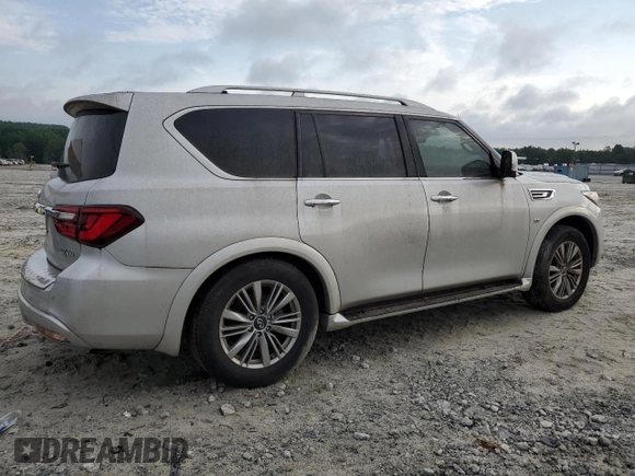 2018 Infiniti QX80 with VIN JN8AZ2NE6J9191550, listed as a Copart auction lot 62253904 with 75,841 mi miles and Salvage Title. Bid and sale history available at carsss.com. Image 3.
