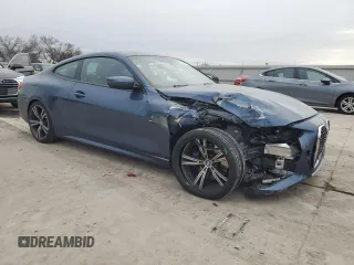 2021 BMW 4 Series 430i xDrive with VIN WBA73AP04MCG59981, listed as a Copart auction lot 46135765 with 37,966 mi miles and Salvage Title. Bid and sale history available at carsss.com. Image 4.