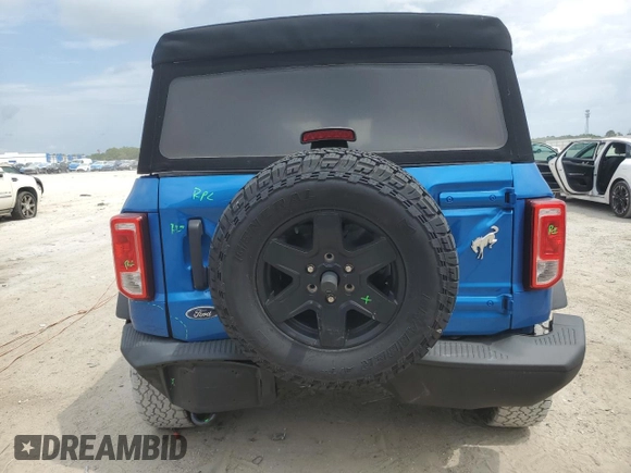 2023 Ford Bronco with VIN 1FMDE5DH1PLA85211, listed as a Copart auction lot 54754075 with 33,535 mi miles and Salvage Title. Bid and sale history available at DreamBid. Image 6.