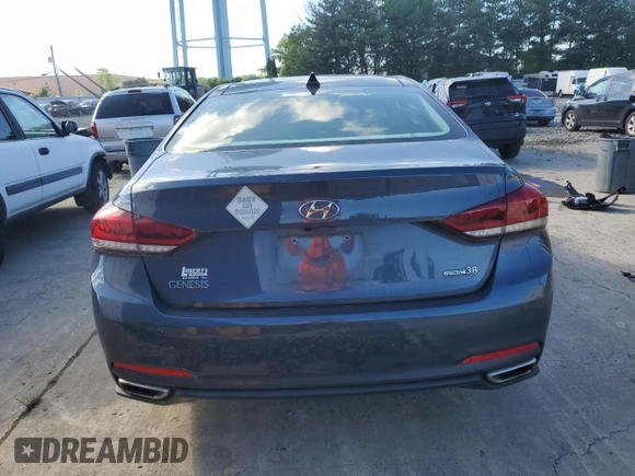 2015 Hyundai Genesis 3.8L with VIN KMHGN4JEXFU086299, listed as a Copart auction lot 54777294 with 78,548 mi miles and Salvage Title. Bid and sale history available at carsss.com. Image 6.