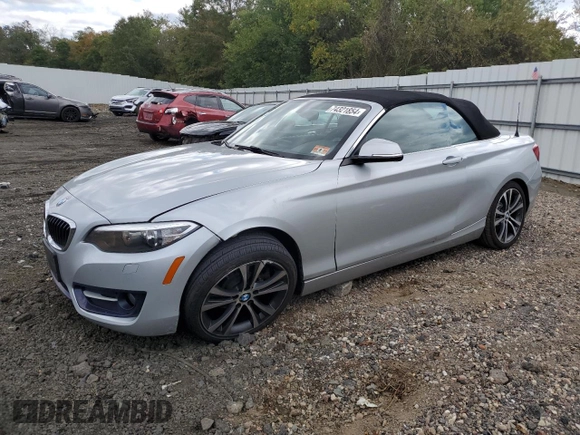 2016 BMW 2 Series 228i xDrive with VIN WBA1L9C58GV325254, listed as a Copart auction lot 74321854 with 69,174 mi miles and Salvage Title. Bid and sale history available at carsss.com. Image 1.