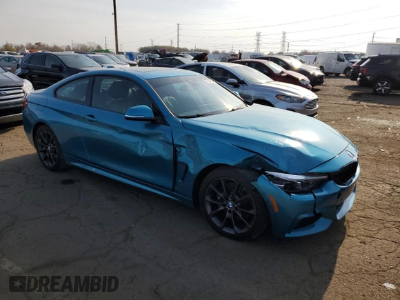 2018 BMW 4 Series 430i with VIN WBA4W3C59JAF91465, listed as a Copart auction lot 77707684 with 49,258 mi miles and Clean Title. Bid and sale history available at DreamBid. Image 4.