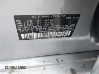 2024 Subaru Legacy Premium with VIN 4S3BWAD61R3005845, listed as a IAAI auction lot 41209410 with 1,732 mi miles and . Bid and sale history available at DreamBid. Image 9.