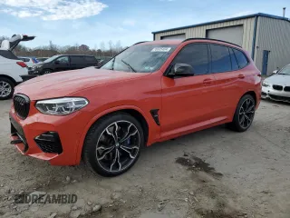 2020 BMW X3 M Competition with VIN 5YMTS0C06LLT10571, listed as a Copart auction lot 78605404 with 0 mi miles and Salvage Title. Bid and sale history available at carsss.com. Image 1.
