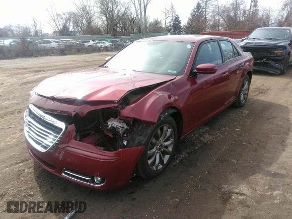 2014 Chrysler 300 with VIN 2C3CCAGG9EH222749, listed as a IAAI auction lot 41856705 with 159,866 mi miles. Bid and sale history available at carsss.com. Image 2.