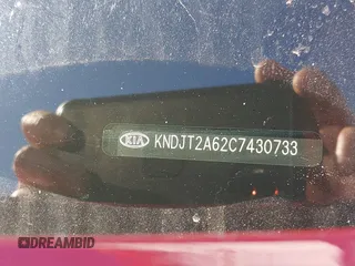 2012 Kia Soul + with VIN KNDJT2A62C7430733, listed as a IAAI auction lot 41676795 with 197,705 mi miles. Bid and sale history available at carsss.com. Image 9.
