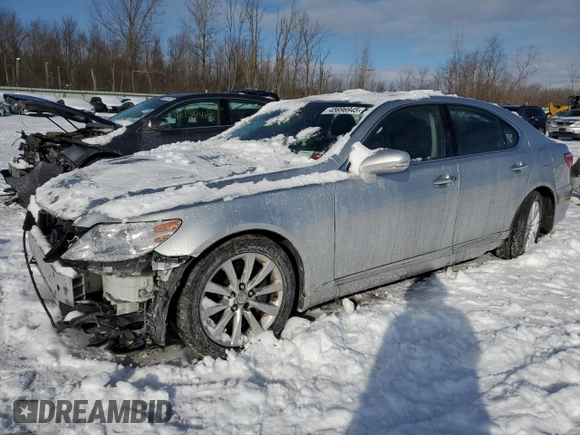 2011 Lexus LS 460 with VIN JTHCL5EF6B5009224, listed as a Copart auction lot 45696945 with 181,686 mi miles and Salvage title. Bid and sale history available at DreamBid. Image 1.