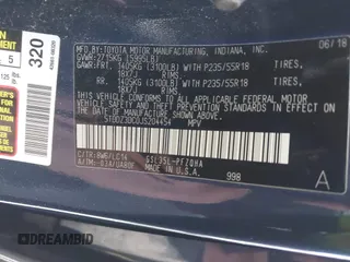 2018 Toyota Sienna XLE with VIN 5TDDZ3DC0JS204454, listed as a IAAI auction lot 41256608 with 153,543 mi miles. Bid and sale history available at carsss.com. Image 9.