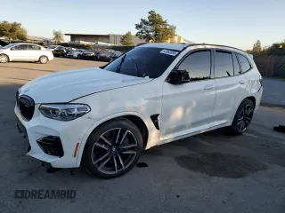 2020 BMW X3 M Competition with VIN 5YMTS0C01LLT10073, listed as a Copart auction lot 42862805 with 0 mi miles and Salvage Title. Bid and sale history available at carsss.com. Image 1.