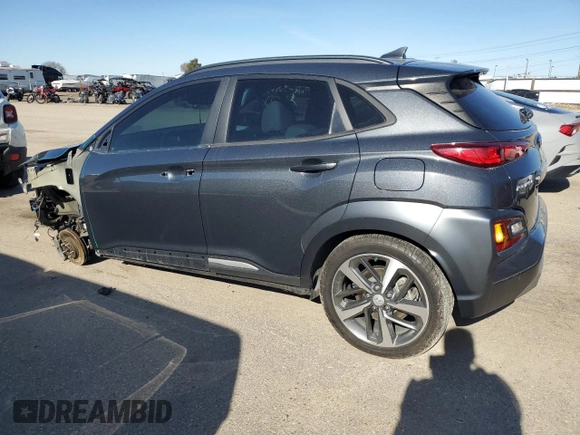 2021 Hyundai Kona Ultimate with VIN KM8K5CA56MU729443, listed as a Copart auction lot 45994575 with 28,042 mi miles and Salvage Title. Bid and sale history available at carsss.com. Image 2.