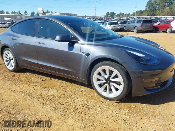 2022 Tesla Model 3 Long Range with VIN 5YJ3E1EB3NF309632, listed as a IAAI auction lot 41808987 with Not Provided miles and . Bid and sale history available at DreamBid. Image 1.