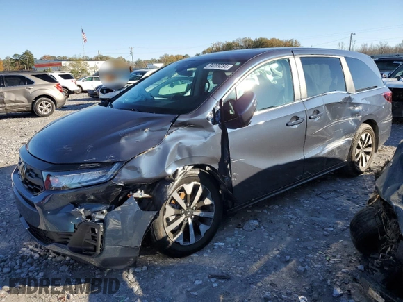 2025 Honda Odyssey EX-L with VIN 5FNRL6H68SB010600, listed as a Copart auction lot 84069294 with Not Provided miles and Salvage Title. Bid and sale history available at carsss.com. Image 1.