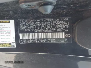 2010 Lexus IS 250 C with VIN JTHFF2C27A2508603, listed as a IAAI auction lot 42402256 with 164,938 mi miles and . Bid and sale history available at DreamBid. Image 9.